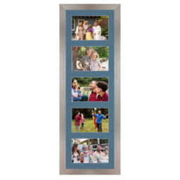 AK Frames 26X8 Aluminum Modern Multi Photo Frame With Pompadour Mount - Holds 5 Apertures (5X) 6X4 Photos - thumbnail 1