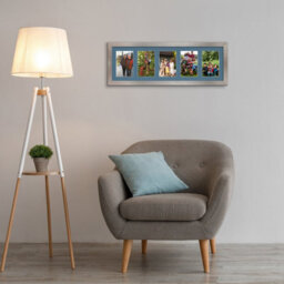 AK Frames 26X8 Aluminum Modern Multi Photo Frame With Pompadour Mount - Holds 5 Apertures (5X) 6X4 Photos - thumbnail 3