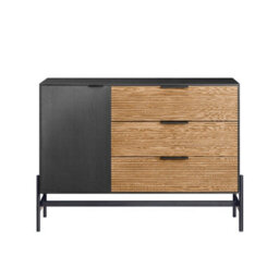 Rattan Sideboard Shoe Storage Cabinet With Shelf,black,sobuy Hfsb02-Sch