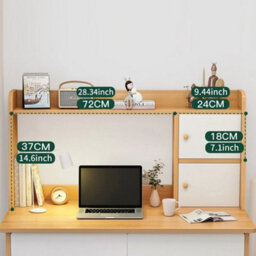Wooden Computer Desk Home Office Desk Writing Workstation Study Table Cabinet - thumbnail 3