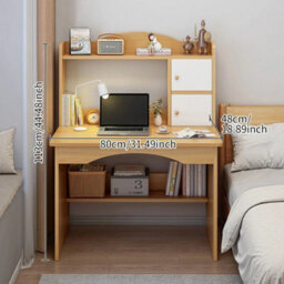 Wooden Computer Desk Home Office Desk Writing Workstation Study Table Cabinet - thumbnail 2