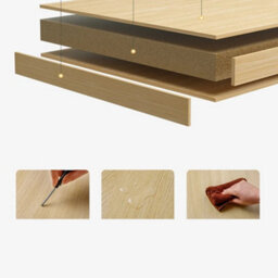Wooden Computer Desk Home Office Desk Writing Workstation Study Table Cabinet - thumbnail 6