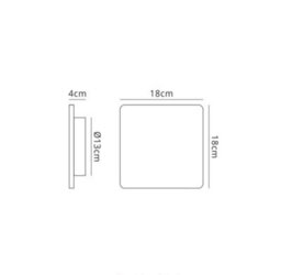 Luminosa Lighting Luminosa Fusion Wall Light 18Cm Square 12W Led 3000K, 1080Lm, Silver Paint - thumbnail 2