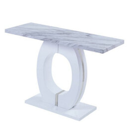 Furniture in Fashion Halo High Gloss Console Table In Magnesia Marble Effect - thumbnail 2