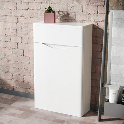 Nes Home Merton 500mm Modern Back To Wall Wc Unit Btw Bathroom Furniture White - image 1