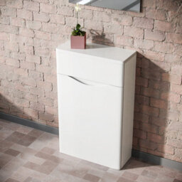 Nes Home Merton 500mm Modern Back To Wall Wc Unit Btw Bathroom Furniture White - thumbnail 4