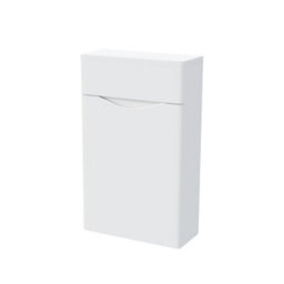 Nes Home Merton 500mm Modern Back To Wall Wc Unit Btw Bathroom Furniture White - thumbnail 5