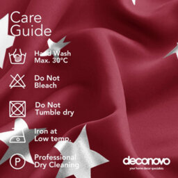 Deconovo Blackout Eyelet Thermal Insulated Silver Star Foil Printed Curtains For Kids Bedroom, W46 X L84 Inch, Red, 2 Panels - thumbnail 9