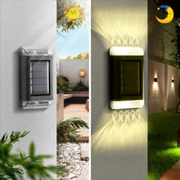Pack Of 8 Solar Powered Wall Lights Led Outdoor Garden Lamp - thumbnail 6