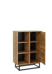 Sideboard 100Cm Sideboard Cabinet Cupboard Tv Stand Living Room Oak - thumbnail 9
