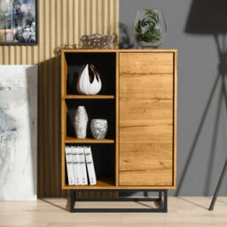Sideboard 100Cm Sideboard Cabinet Cupboard Tv Stand Living Room Oak - thumbnail 5