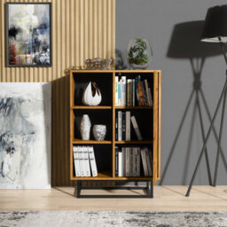 Sideboard 100Cm Sideboard Cabinet Cupboard Tv Stand Living Room Oak - thumbnail 2