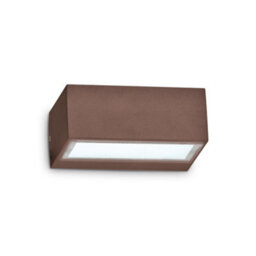 Ideal Lux Luminosa Twin Outdoor Up Down Wall Lamp 1 Light Coffee Ip44, G9