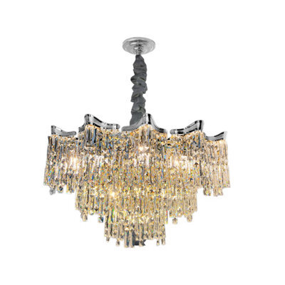 Ledsone Crystal Chandeliers Modern Contemporary Ceiling Lamp Lights Fixtures For Decor Light Fittings 50Cm - image 1