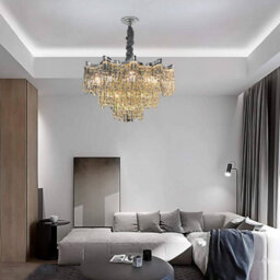 Ledsone Crystal Chandeliers Modern Contemporary Ceiling Lamp Lights Fixtures For Decor Light Fittings 50Cm - thumbnail 3