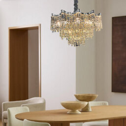 Ledsone Crystal Chandeliers Modern Contemporary Ceiling Lamp Lights Fixtures For Decor Light Fittings 50Cm - thumbnail 4