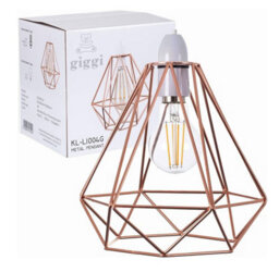 Giggi Hsh  Rose Gold Cage Metal Basket Ceiling Light Shade - thumbnail 5