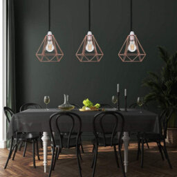 Giggi Hsh  Rose Gold Cage Metal Basket Ceiling Light Shade - thumbnail 7