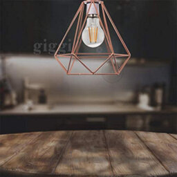 Giggi Hsh  Rose Gold Cage Metal Basket Ceiling Light Shade - thumbnail 6