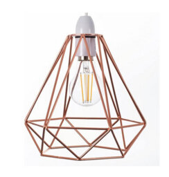 Giggi Hsh  Rose Gold Cage Metal Basket Ceiling Light Shade - thumbnail 1