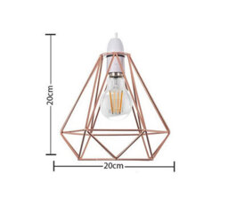 Giggi Hsh  Rose Gold Cage Metal Basket Ceiling Light Shade - thumbnail 2