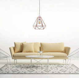 Giggi Hsh  Rose Gold Cage Metal Basket Ceiling Light Shade - thumbnail 9