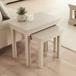 The Furniture Market Wilmslow Dove Grey Painted Nest Of 2 Tables - thumbnail 4