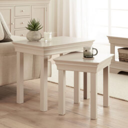 The Furniture Market Wilmslow Dove Grey Painted Nest Of 2 Tables - thumbnail 3