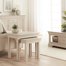 The Furniture Market Wilmslow Dove Grey Painted Nest Of 2 Tables - thumbnail 6