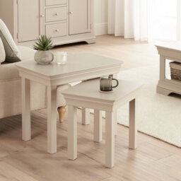 The Furniture Market Wilmslow Dove Grey Painted Nest Of 2 Tables - thumbnail 5
