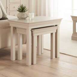 The Furniture Market Wilmslow Dove Grey Painted Nest Of 2 Tables - thumbnail 2