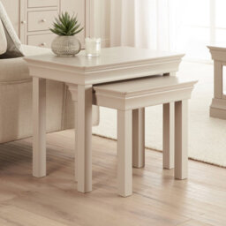The Furniture Market Wilmslow Dove Grey Painted Nest Of 2 Tables - thumbnail 1