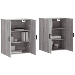 Berkfield Wall Mounted Cabinets 2 Pcs Grey Sonoma 69.5X34X90 Cm - thumbnail 3