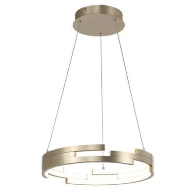 Luminosa Lighting Luminosa Modern Led Hanging Pendant Golden, Warm White 3000K 3360Lm, Ip44 Dimmable