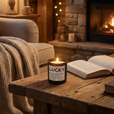 Darphe Black Glass Cup Soy Wax Scented Candle With Wooden Lid, Oud Rose - image 1