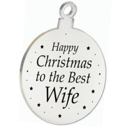 Red Ocean Christmas Gift For Wife Christmas Tree Decoration Engraved Bauble Gift For Her - thumbnail 5