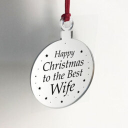 Red Ocean Christmas Gift For Wife Christmas Tree Decoration Engraved Bauble Gift For Her - thumbnail 4
