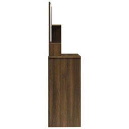 Walplus Dressing Table With Mirror Brown Oak 86.5X35X136 Cm - thumbnail 8