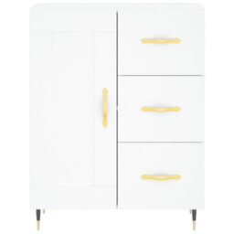 Berkfield Highboard White 69.5X34X180 Cm Engineered Wood - thumbnail 8