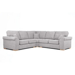 Hugo Large Corner Sofa Set Silver