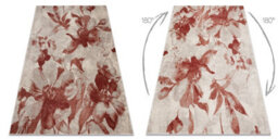 RugsX Carpet Fusion 8259 Cream Claret - Flowers, Modern, Abstract 80X150 Cm - thumbnail 3