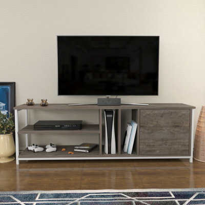 Decorotika Oneida Tv Stand Tv Unit For Tv's Up To 72 Inch White Wenge - image 1