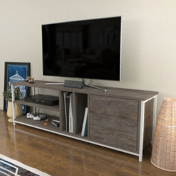 Decorotika Oneida Tv Stand Tv Unit For Tv's Up To 72 Inch White Wenge - thumbnail 2