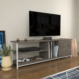 Decorotika Oneida Tv Stand Tv Unit For Tv's Up To 72 Inch White Wenge - thumbnail 3