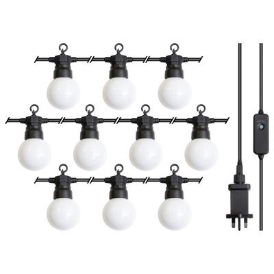 Festoon Lighting - Mains Powered Weatherproof Home Or Garden 24V Led Globe String Lights With 8 Settings - 7.5M Cable - image 1