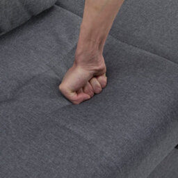 Btm 2 Seater Sofa Bed Grey With Cup Holders Pull Out Sleeper Convertible Fabric Sofa Chair - thumbnail 7