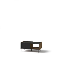 Arte Prestigo Coffee Table - Sleek And Modern In Oak Walnut & Black Matt, H470mm W990mm D580mm