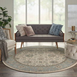 Living Treasure Rugs By Nourison Li16 In Ivory Aqua-178Cm(Circle) - thumbnail 2