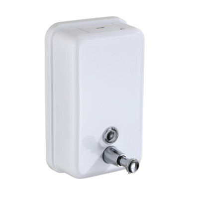 Mylek Pro-Washroom Manual Pump Soap Dispenser White Wall Mounted Large Commercial 1L - image 1