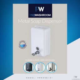 Mylek Pro-Washroom Manual Pump Soap Dispenser White Wall Mounted Large Commercial 1L - thumbnail 8